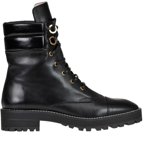 Stuart Weitzman combat Lexy lace up boots